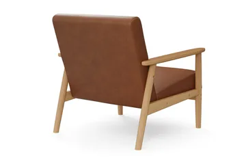 Ängsbro Lænestol PU - Brun - Møbler - Stole & lænestole - Lænestole - Læderstol