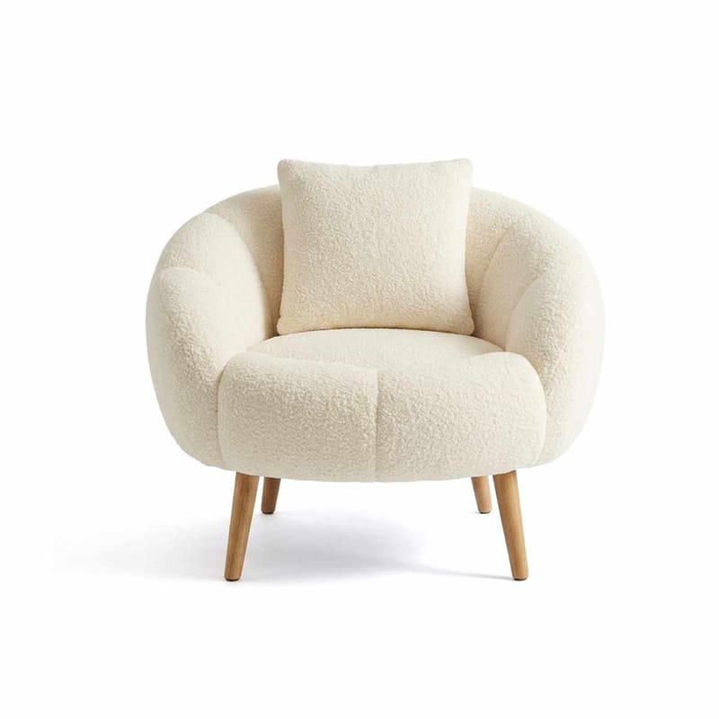 Øreklapstol Atelier Del Sofa Lida (75 x 100 x 42 cm) hvid - Møbler - Stole & lænestole - Lænestole