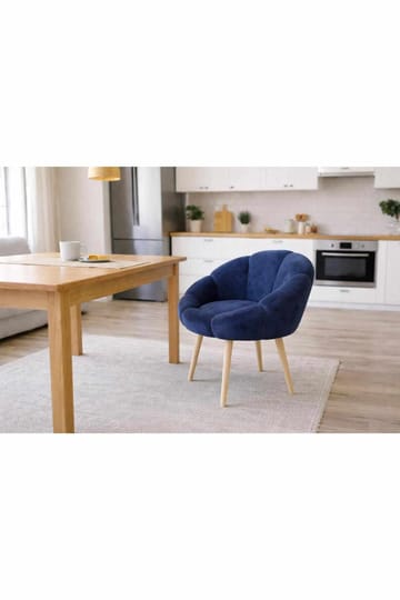 Øreklapstol Atelier Del Sofa Papatya (70 x 110 x 70 cm) Antracit - Blå - Møbler - Stole & lænestole - Lænestole