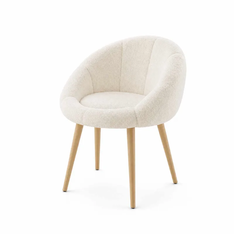 Øreklapstol Atelier Del Sofa Papatya (70 x 110 x 70 cm) Hvid valnød, undefined