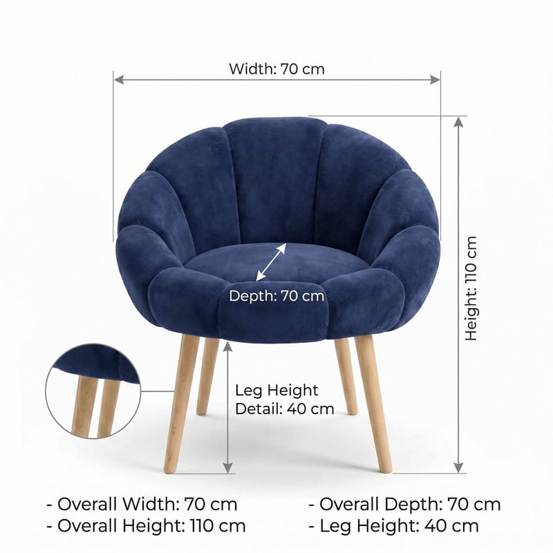 Øreklapstol Atelier Del Sofa Papatya (70 x 110 x 70 cm) Antracit - Møbler - Stole & lænestole - Lænestole