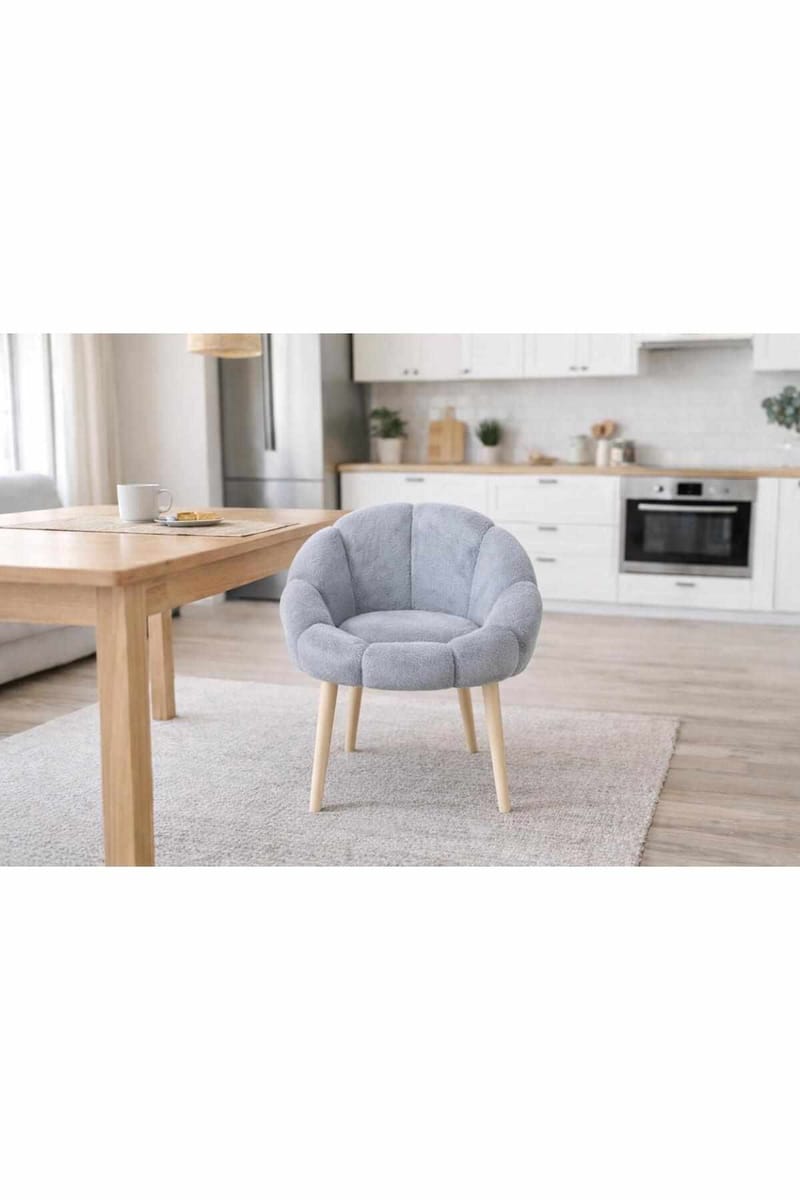 Øreklapstol Atelier Del Sofa Papatya (70 x 110 x 70 cm) Grå - Møbler - Stole & lænestole - Lænestole