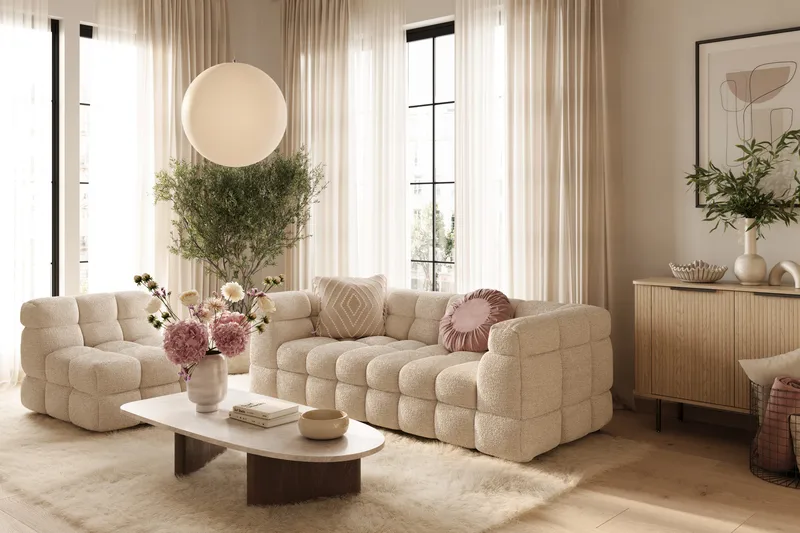 Elise Lænestol - Beige Teddy - Møbler - Stole & lænestole - Lænestole