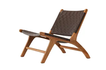 Rike Lounge lænestol - Brun/Beige - Møbler - Stole & lænestole - Lænestole - Læderstol