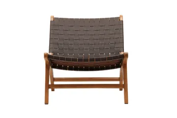 Rike Lounge lænestol - Brun/Beige - Møbler - Stole & lænestole - Lænestole - Læderstol
