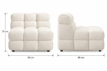 Elise Boblet Lænestol Uden Armlæn i Teddy - Beige - Møbler - Stole & lænestole - Lænestole - Lænestol uden armlæn