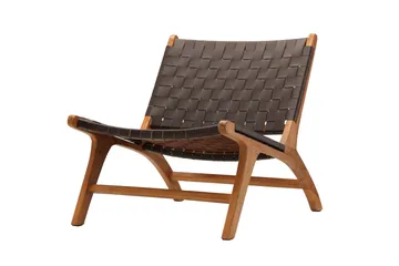 Rike Lounge lænestol - Brun/Beige - Møbler - Stole & lænestole - Lænestole - Læderstol