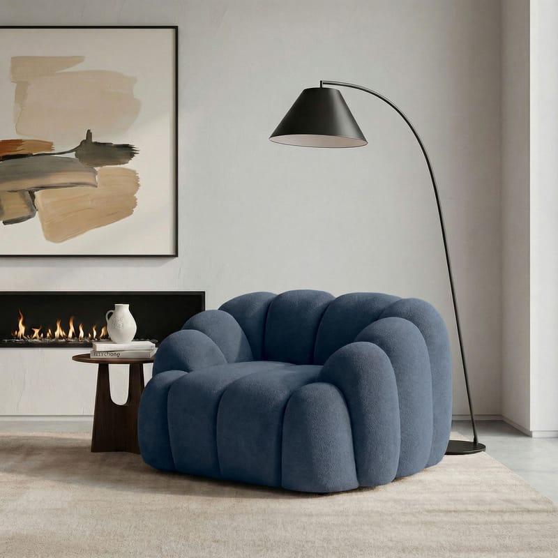 1-Seat Sofa Atelier Del Sofa Marineblå - Mørkeblå - Møbler - Stole & lænestole - Lænestole
