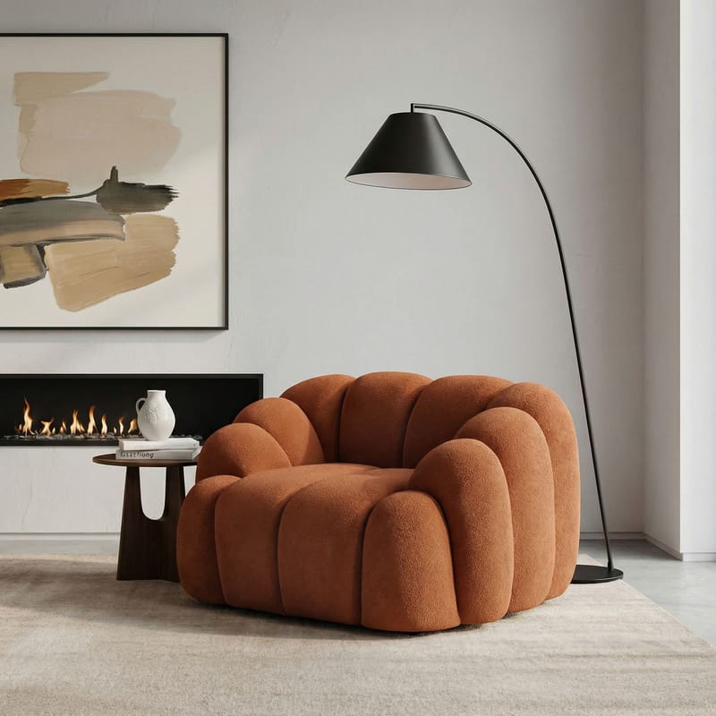 1-Seat Sofa Atelier Del Sofa Tile Red - Møbler - Stole & lænestole - Lænestole