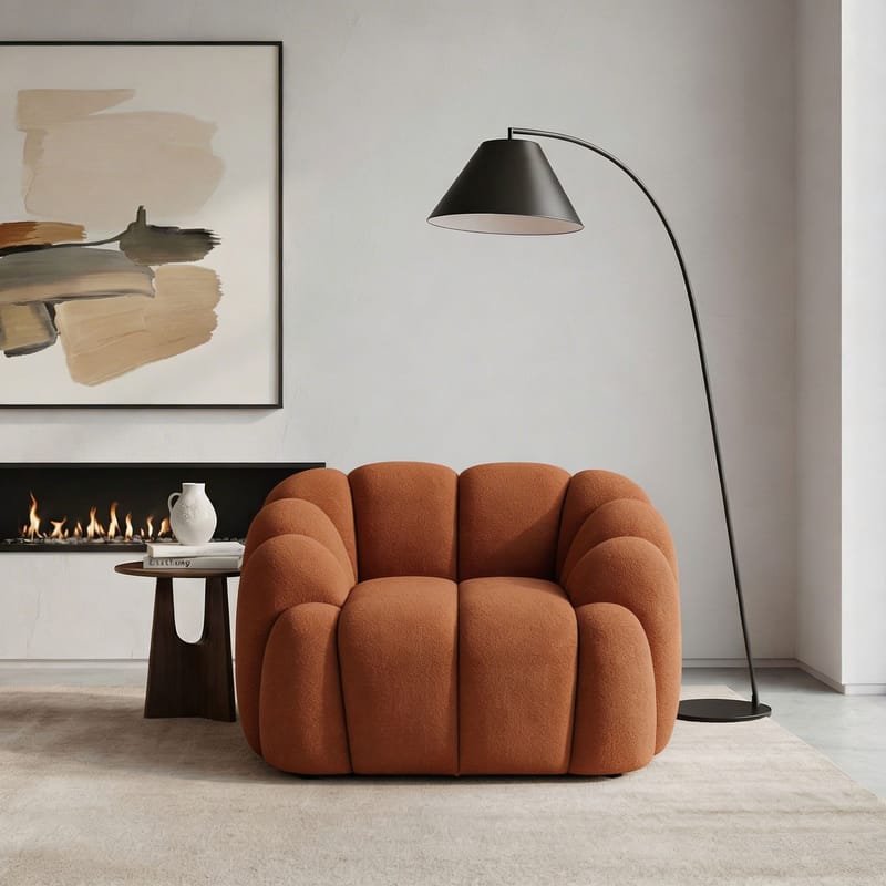 1-Seat Sofa Atelier Del Sofa Tile Red - Møbler - Stole & lænestole - Lænestole
