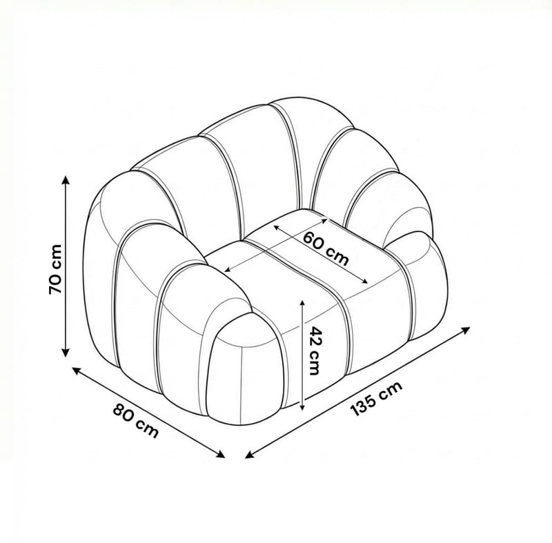 1-Seat Sofa Atelier Del Sofa Turkis - Møbler - Stole & lænestole - Lænestole