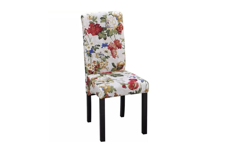 2 Spisebordsstole I Træ, Blomsterdesign - Brun - Spisebordsstole & køkkenstole - Armstole