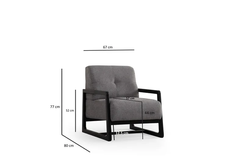 Adelphe Lænestol - Lysegrå - Møbler - Stole & lænestole - Lænestole