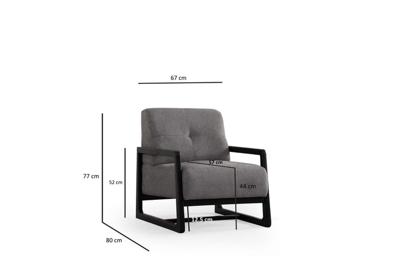 Adelphe Lænestol - Lysegrå - Møbler - Stole & lænestole - Lænestole