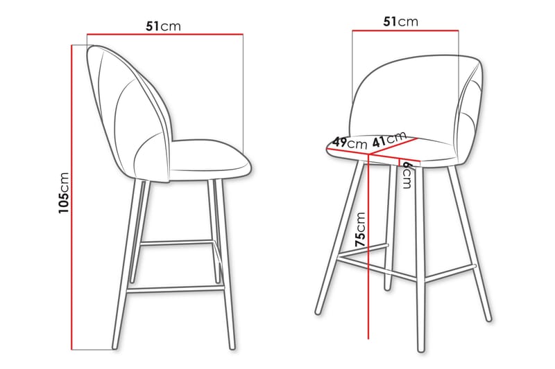 Aikka Barstol 105 cm - Lysegrå - Møbler - Stole & lænestole - Barstole