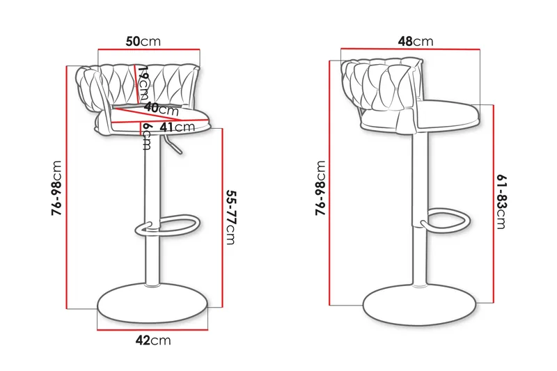 Aikka Barstol 98 cm - Sort - Møbler - Stole & lænestole - Barstole