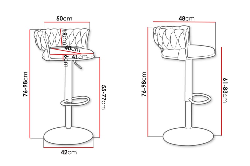 Aikka Barstol 98 cm - Sort - Møbler - Stole & lænestole - Barstole