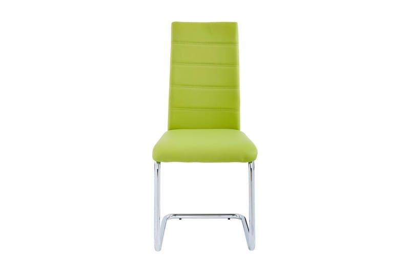 Aleia spisebordsstol kunstlæder 2 stk. - grøn/Krom - Spisebordsstole & køkkenstole