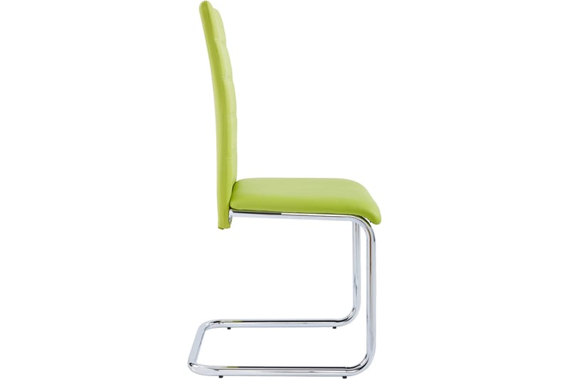 Aleia spisebordsstol kunstlæder 4 stk. - grøn/Krom - Spisebordsstole & køkkenstole