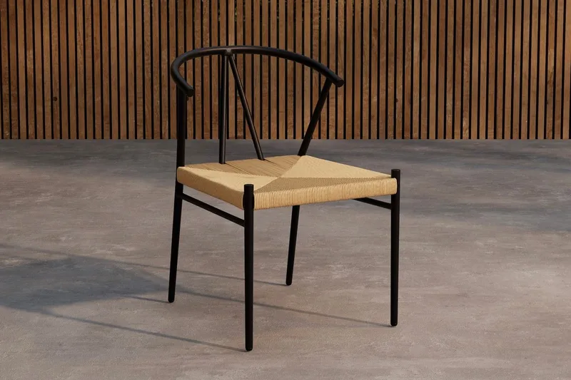 Alfons spisebordsstol udendørs, Sort