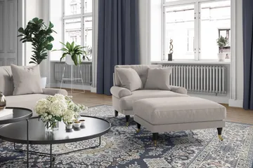 Andrew Loveseat - Beige/Krom - Møbler - Stole & lænestole - Lænestole
