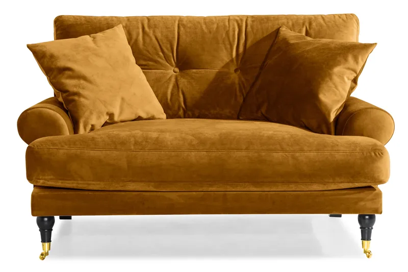 Andrew Loveseat Velour - Amber/Messing - Møbler - Stole & lænestole - Lænestole