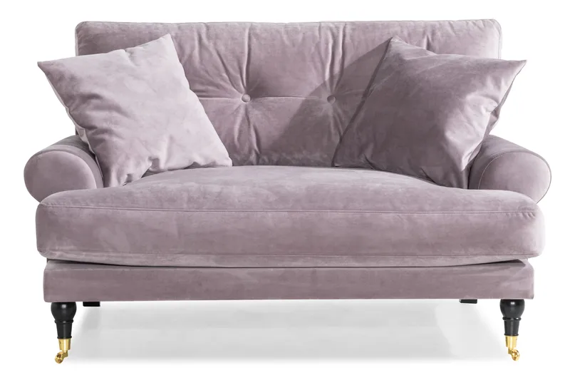 Andrew Loveseat Velour - Lilla/Messing - Møbler - Stole & lænestole - Lænestole