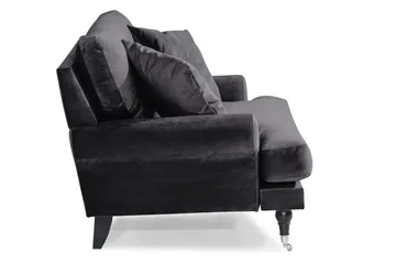 Andrew Loveseat Velour - Mørkegrå/Krom - Møbler - Stole & lænestole - Lænestole