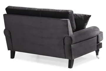 Andrew Loveseat Velour - Mørkegrå/Krom - Møbler - Stole & lænestole - Lænestole