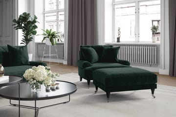 Andrew Loveseat Velour - Mørkegrøn/Krom - Møbler - Stole & lænestole - Lænestole
