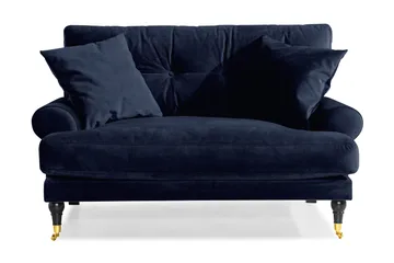 Andrew Loveseat Velour - Midnatsblå/Messing - Møbler - Stole & lænestole - Lænestole