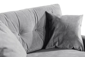 Andrew Loveseat Velour - Sølvgrå/Krom - Møbler - Stole & lænestole - Lænestole