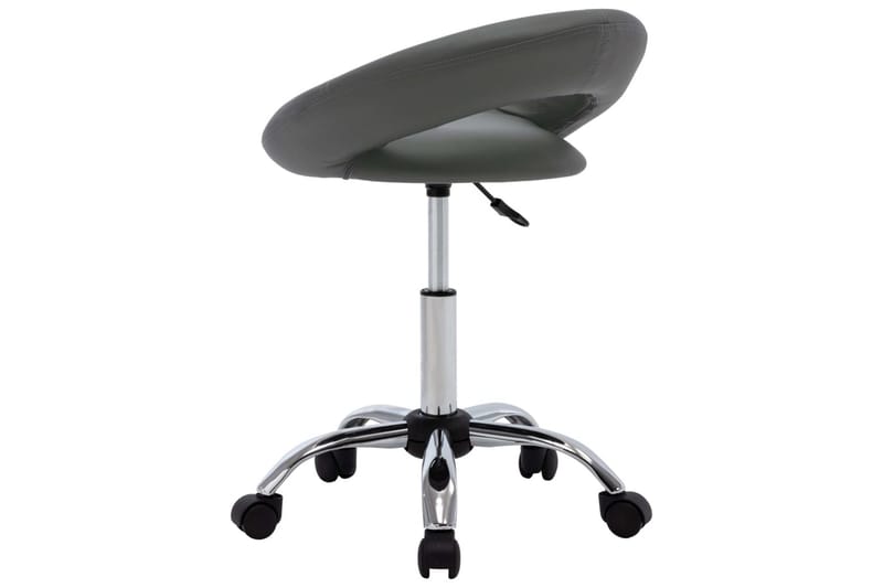 arbejdsstol med hjul kunstlæder grå - Grå - Spisebordsstole & køkkenstole
