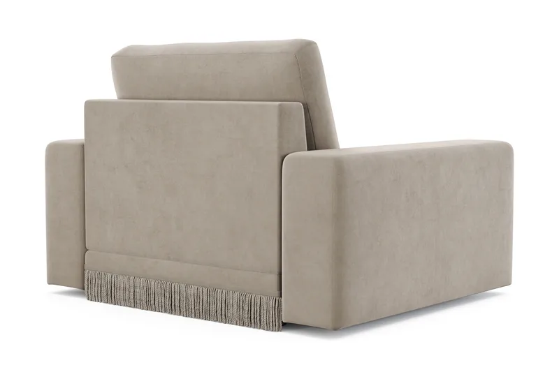 Arken Lyx Dyb Lænestol i fløjl - Beige - Møbler - Stole & lænestole - Lænestole