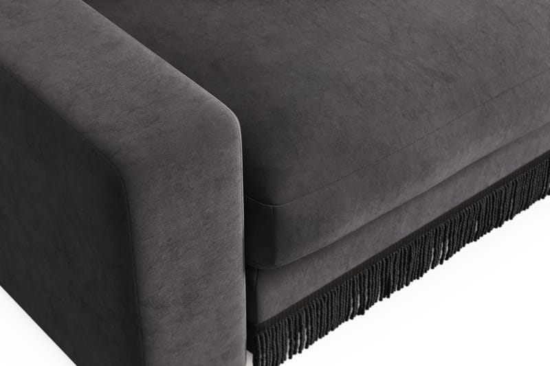Arken Lyx Dyb Lænestol i fløjl - Mørkegrå - Møbler - Stole & lænestole - Lænestole