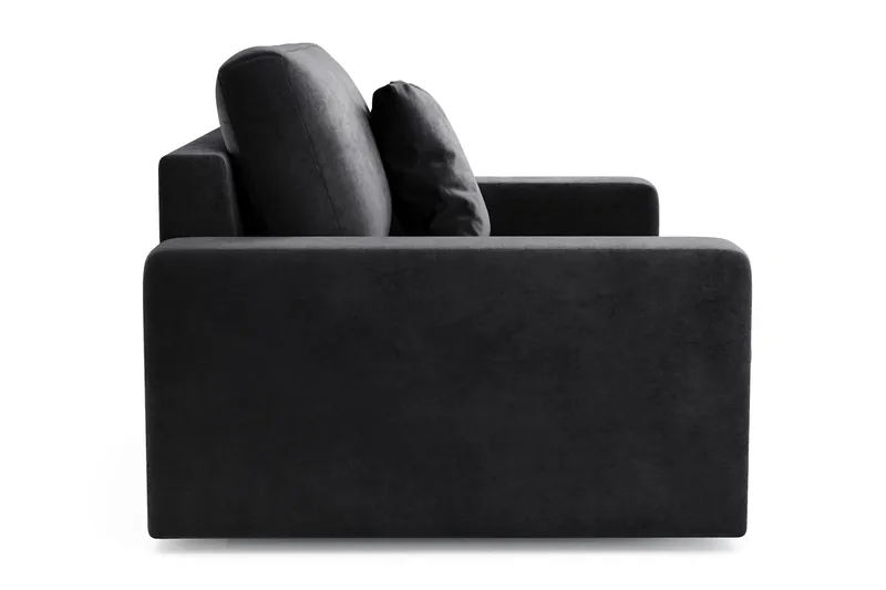 Arken Lyx Dyb Lænestol i fløjl - Sort - Møbler - Stole & lænestole - Lænestole