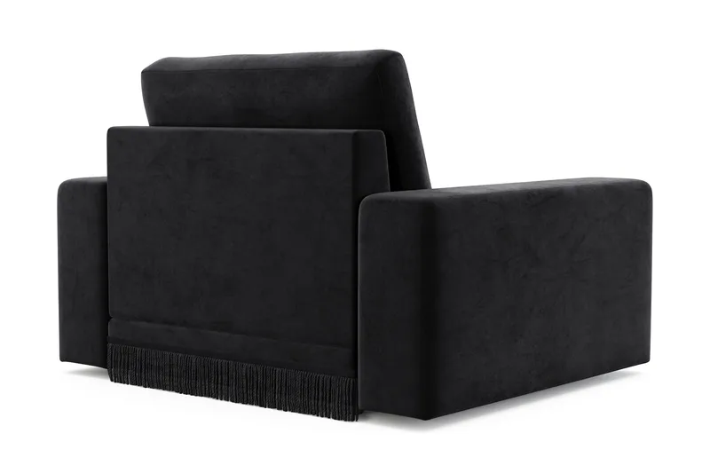 Arken Lyx Dyb Lænestol i fløjl - Sort - Møbler - Stole & lænestole - Lænestole