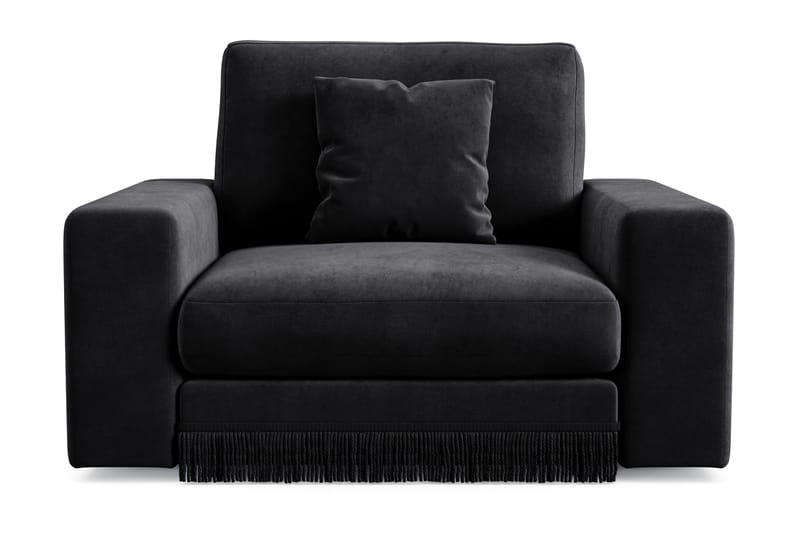 Arken Lyx Dyb Lænestol i fløjl, Sort