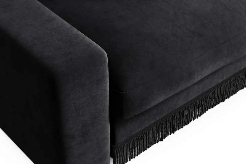 Arken Lyx Dyb Lænestol i fløjl - Sort - Møbler - Stole & lænestole - Lænestole