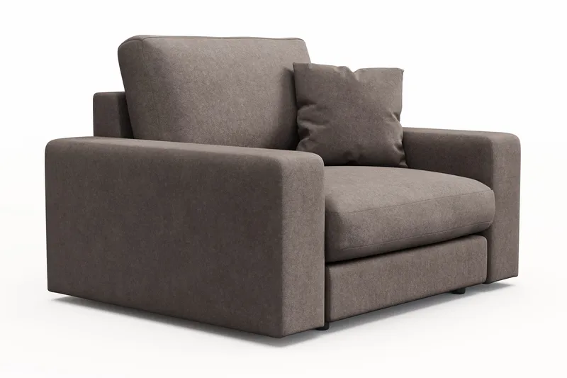 Arken Lyx Dyb Lænestol i stof - Brun - Møbler - Stole & lænestole - Lænestole