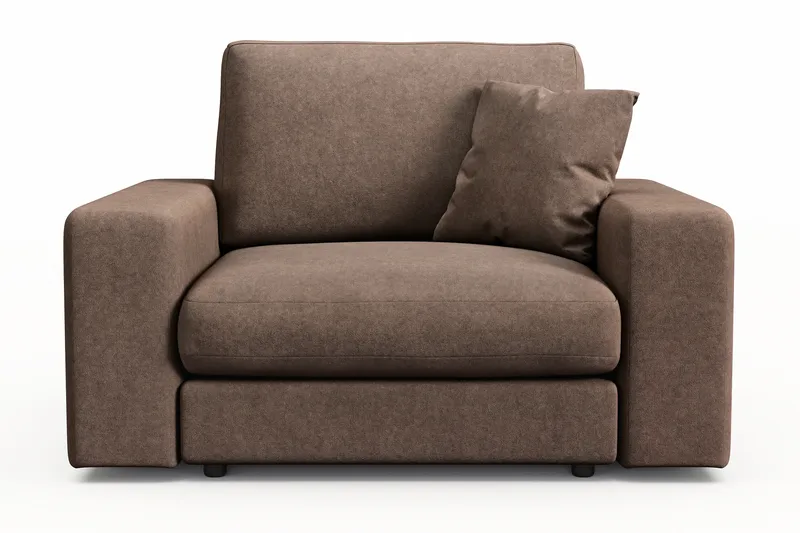 Arken Lyx Dyb Lænestol i stof - Brun - Møbler - Stole & lænestole - Lænestole