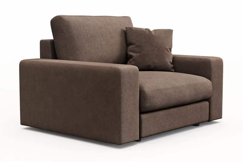 Arken Lyx Dyb Lænestol i stof - Brun - Møbler - Stole & lænestole - Lænestole