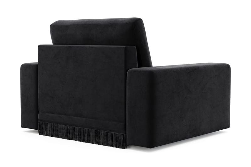 Arken Lyx dyb lænestol i velour - Sort - Møbler - Stole & lænestole - Lænestole