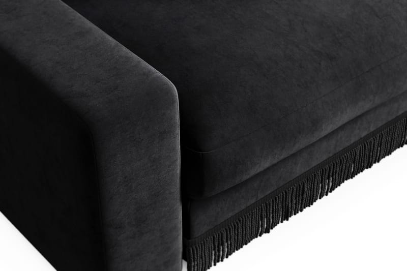 Arken Lyx dyb lænestol i velour - Sort - Møbler - Stole & lænestole - Lænestole