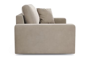Arken Lyx stor, dyb lænestol i velour - Beige - Møbler - Stole & lænestole - Lænestole