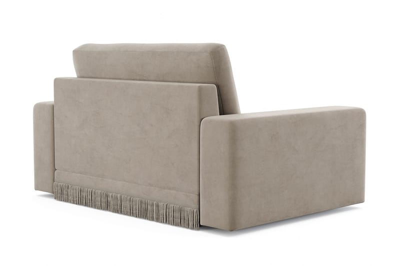 Arken Lyx Stor Dyb Lænestol i fløjl - Beige - Møbler - Stole & lænestole - Lænestole