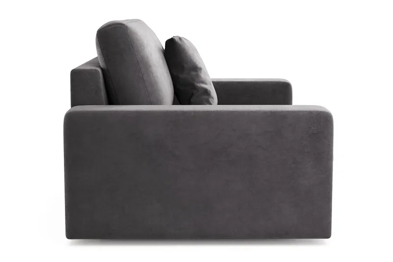 Arken Lyx Stor Dyb Lænestol i fløjl - Mørkegrå - Møbler - Stole & lænestole - Lænestole