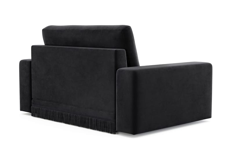 Arken Lyx Stor Dyb Lænestol i fløjl - Sort - Møbler - Stole & lænestole - Lænestole