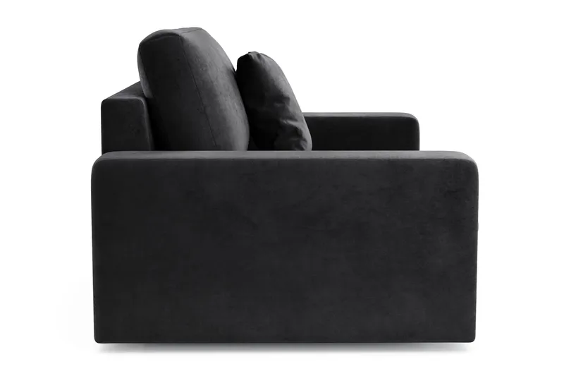 Arken Lyx Stor Dyb Lænestol i fløjl - Sort - Møbler - Stole & lænestole - Lænestole