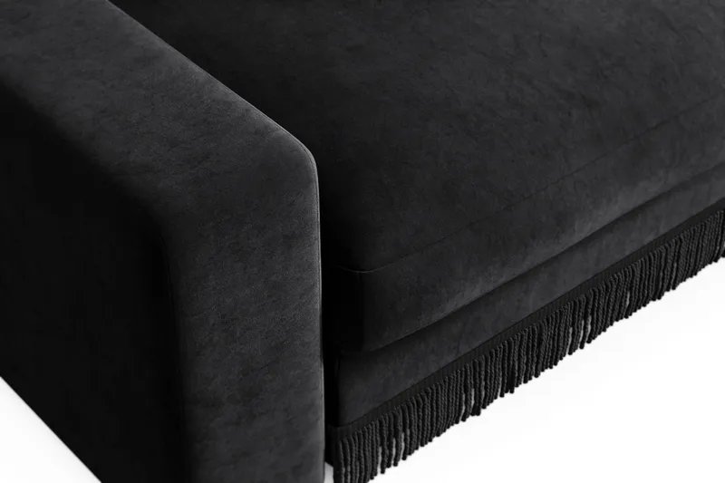 Arken Lyx Stor Dyb Lænestol i fløjl - Sort - Møbler - Stole & lænestole - Lænestole